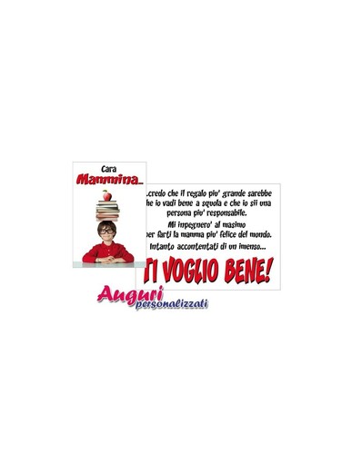 Biglietto cara mammina - cara,