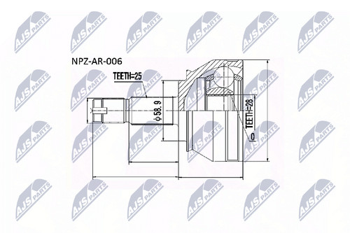 Kit giunti albero motore nty - kit,