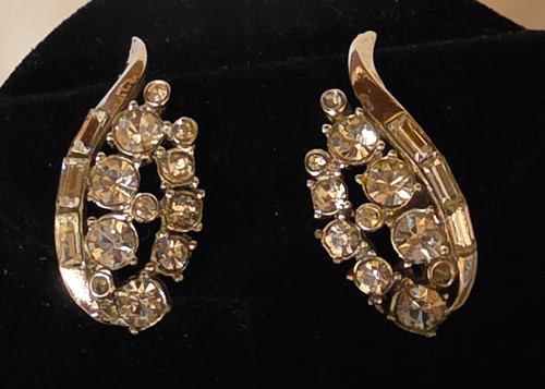 Orecchini clip con strass - orecchini,