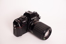 Fotocamera Analogica NikonF301, Obiettivo 70/210 f 4,5,6 testata e funzionante