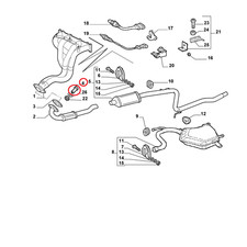FIXING SCREW EXHAUST PIPE Fiat