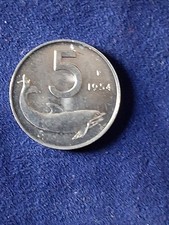 moneta 5 lire 1954 delfino