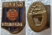 Distintivo calcio⚽️ CARLIN BOYS ?? SAN REMO smalto VECCHIO piedino PACCAGNINI❗