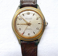 OROLOGIO DA POLSO VINTAGE MECCANICO 1950 HANILUXE FUNZIONA  33MM CAL BRAC 2003