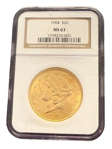 1904 oro 20 dollari ngc - oro,