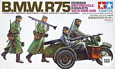 Bmw r75 tedesca con - tedesca, 1/35