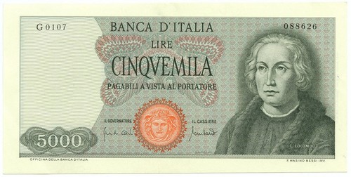 5000 lire cristoforo colombo - 5000,