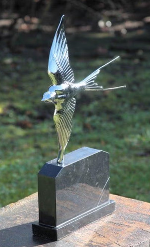 Scultura rondine bronzo