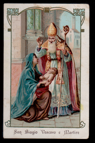 Antico santino holy card - a3,