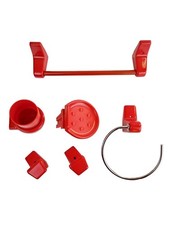 Set Arredo Bagno Rosso Carrara