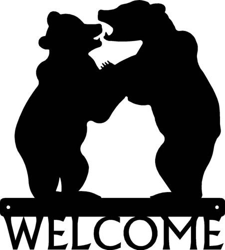 Insegna benvenuto bear - insegna,