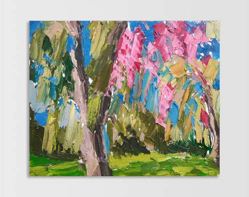 Dipinto olio paesaggio