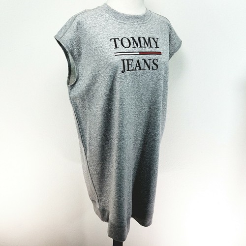 Tommy jeans felpa abito grigio - tommy,