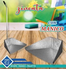 Pala Paletta Zincata Con Manico Polvere Immondizia Pulire Scopare Casa dfh
