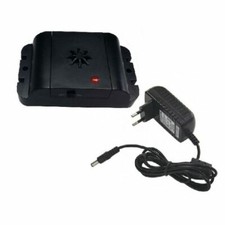 Repellente dissuasore ad ultrasuoni scaccia cani e gatti a pile ed alimentatore