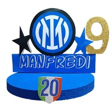 Sagoma Inter Personalizzata in Polistirolo con Nome e Numero centro tavola