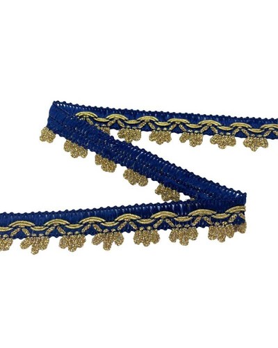 Passamaneria blu ricamo filo - passamaneria,