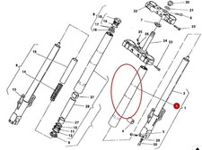 Tubo Portante Forcella Anteriore, 34910911AC, Ducati Monster 600-750