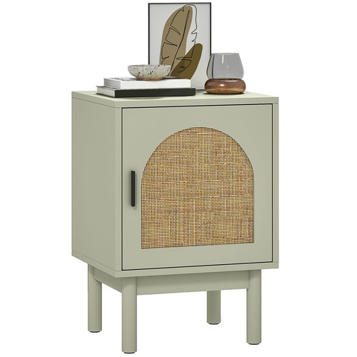 Homcom comodino boho con porta - comodino,