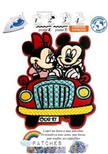 patch Mickey Mouse Minnie toppa termoadesiva iron on red car Topolino vintage