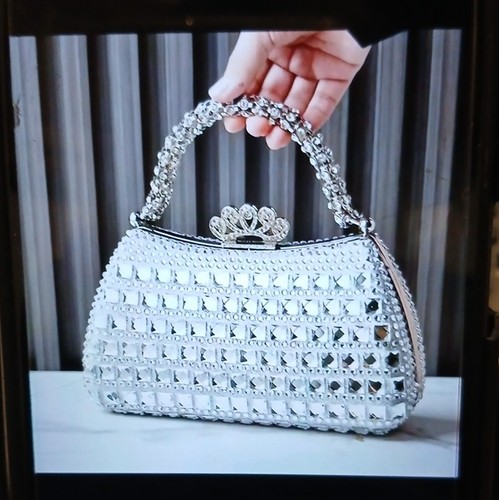 Pochette donna argento - , strass