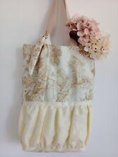 Tote bag Romantica, Stile Provenzale, Shabby Chic, Shopper In Cotone E Lino 