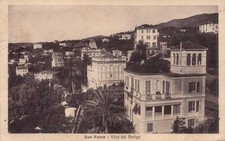 CARTOLINA DI SANREMO VILLE DEL BERIGO - VG 1922 PER ALASSIO -
