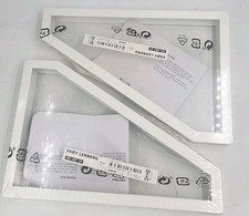 IKEA EKBY LERBERG STAFFE MENSOLA METALLO BIANCO 10035 COPPIA 11" 301.687.24