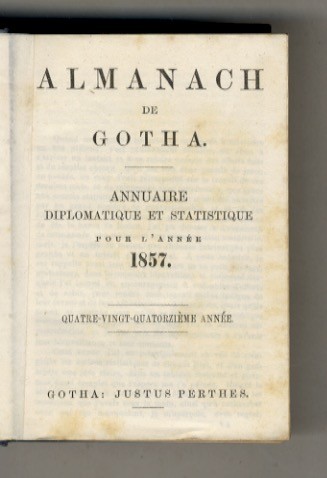 Almanach gotha annuaire - gotha.,