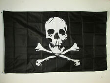 BANDIERA PIRATA TESCHIO E OSSO 150x90cm - GRAN BANDIERA DEI PIRATI – TESCHIO 90