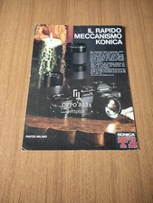 1975 KONICA AUTOREFLEX T3 CON OBIETTIVI ZOOMS VINTAGE PUBBLICITA AD