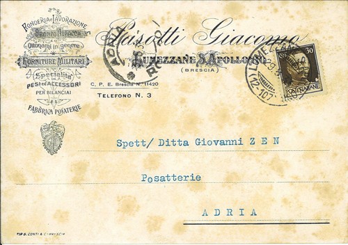 Cartolina pubbl pasotti - cartolina,