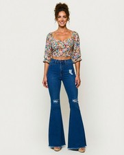 Jeans donna vita alta super