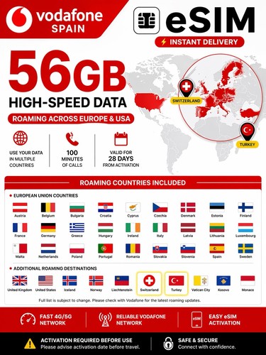 Vodafone esim 56gb - vodafone,