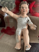 Antico Gesù Bambino in legno