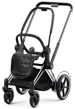 ⭐️ Cybex Platinum ePriam 4 Passeggino Elettrico Cromato Nero Telaio e Telaio Sedile NUOVO