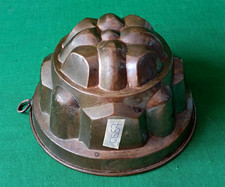 ANTICA VECCHIA GRANDE FORMA IN RAME BUDINO BUDINIERA FORMELLA DOLCI STAMPO. CS57