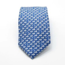 Cravatta Hermès mai usata blu