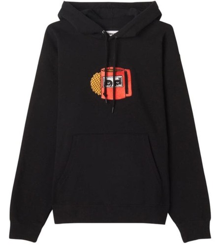 Felpa obey bossa hood black - obey,