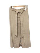 Gonna lunga in lino BOSCH 40 beige estiva casual usata