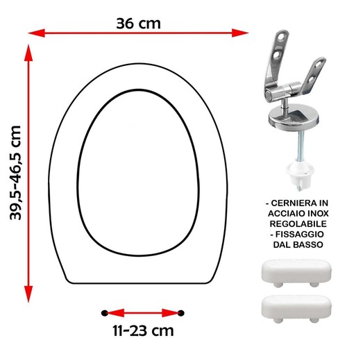 Sedile copriwater compatibile - sedile,