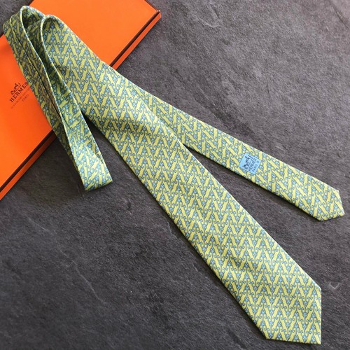 Cravatta hermes seta verde - in,