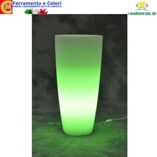 Vaso Luminoso Resina Bianco