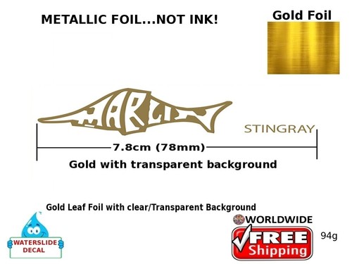 Marlin guitar decal logo foil - guitar,