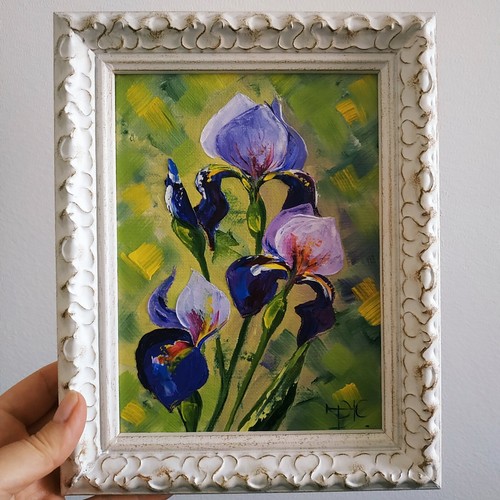Quadro iridi arte floreale
