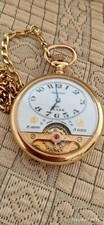 Hebdomas meccanico 8 giorni di carica Orologio da taschino acciao dorato '70 Nos