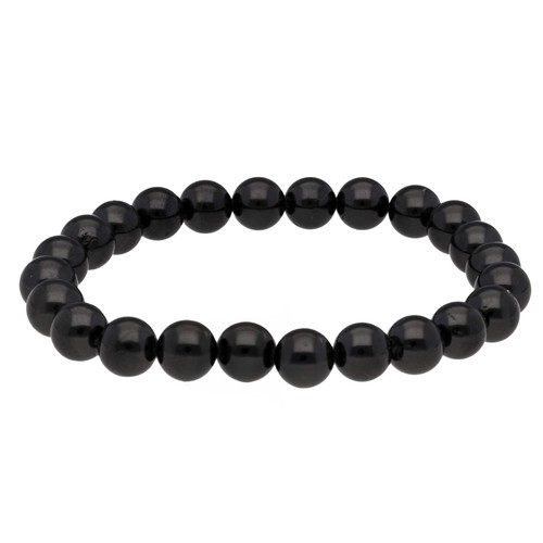 Bracciale tormalina nera 8mm - bracciale,