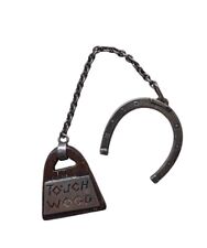 *HH* Antico Portachiavi Medaglia Portafortuna Antico Touch Wood Nave Oceania