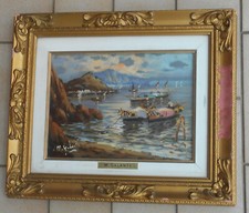 MARIO GALANTI ? QUADRO A OLIO SU TAVOLA MARINA FIRMATO CM. 18 X 24 - POSILIPPO