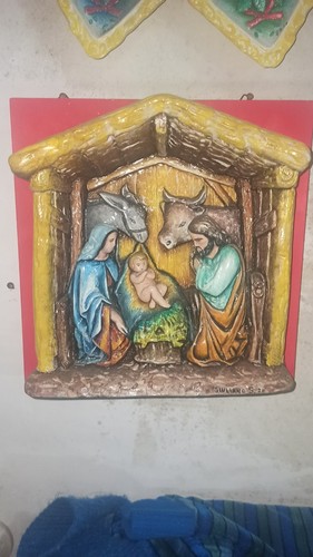 Natività gesso alabastrino - gesso,